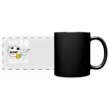 30 Jubiläum Spruch - 30 Jahre - 30. Geburtstag - Panorama-Tasse farbig - Schwarz - Vorne