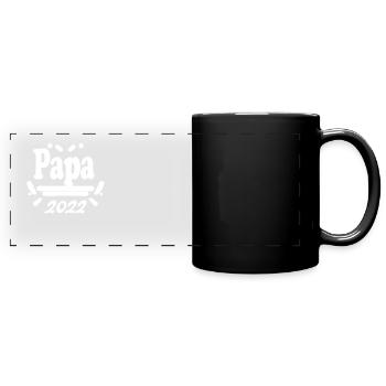 Papa 2022 - Vater 2022 - Panorama-Tasse farbig - Schwarz - Vorne