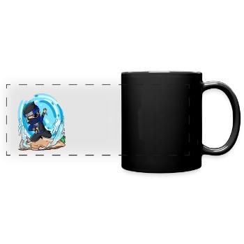 Motif Ninja pour enfants - Mug panoramique uni - noir - Devant