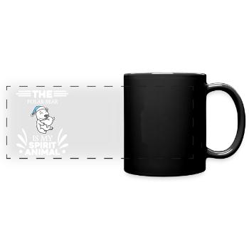 Eisbär Polarbär Bär - Panorama-Tasse farbig - Schwarz - Vorne