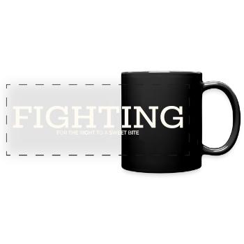 SE BATTRE POUR LE DROIT À UNE BOUCHÉE SUCRÉE - Mug panoramique uni - noir - Devant