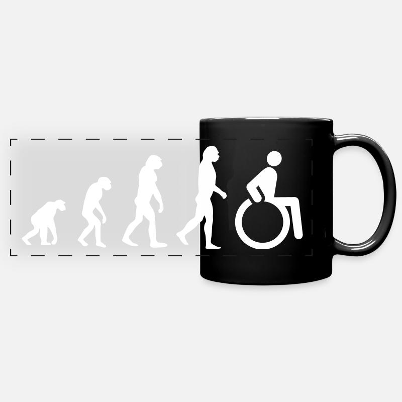 Evolution wheelchair - Full Colour Panoramic Mug - black