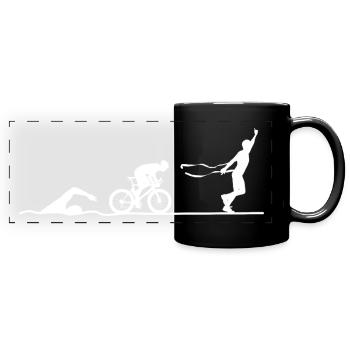 Triathlon - Panorama-Tasse farbig - Schwarz - Vorne