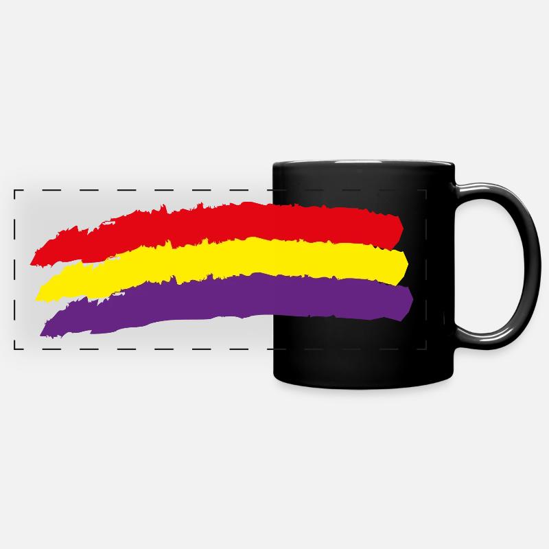 Republic flag - Full Colour Panoramic Mug - black