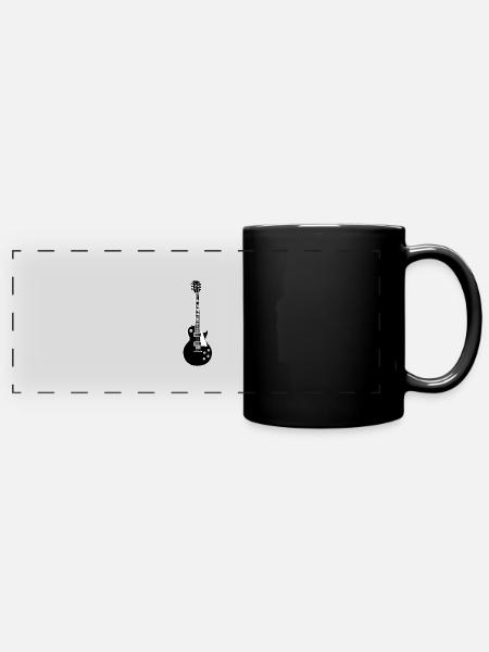 Guitare d'instrument de musique - musicien de - Mug panoramique uni - noir