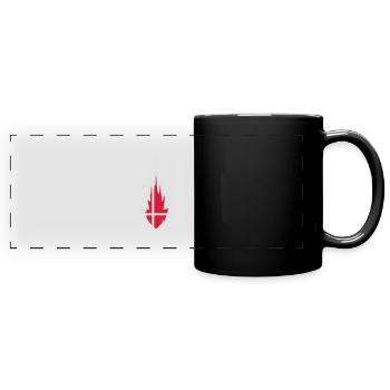 Denmark Danmark Fire Flame Design - Full Colour Panoramic Mug - black - Front
