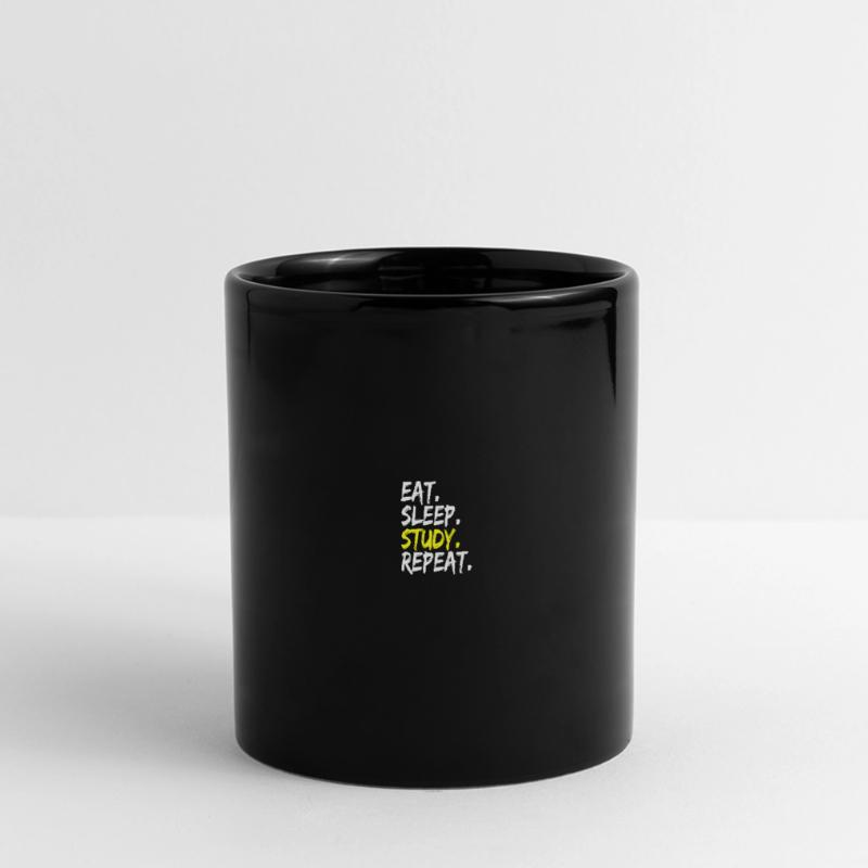Eat Sleep Study Repeat Sentence École Mug panoramique uni