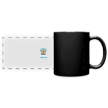 Lutteurs - Mug panoramique uni - noir - Devant