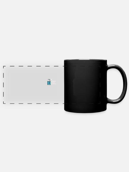 Urlaubsplaner Reisebüro Reisebüro - Panorama-Tasse farbig - Schwarz