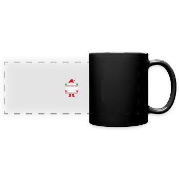 Christmas Elf Christmas Santa Claus Dance Elf - Full Colour Panoramic Mug - black - Front