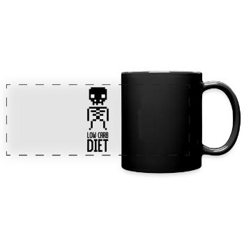 Low Carb Diet Skeleton - Full Colour Panoramic Mug - black - Front