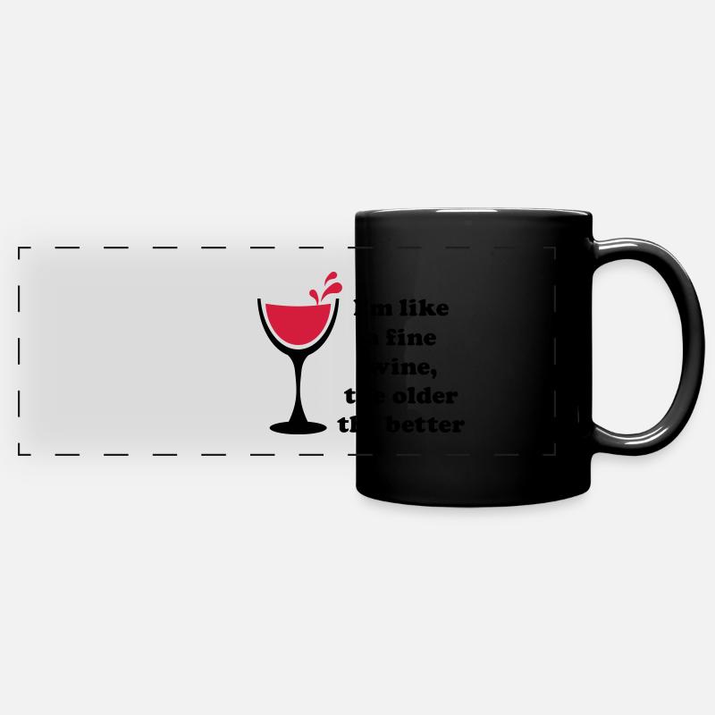 Like a fine Wine 2c - Like a fine wine - Full Colour Panoramic Mug - black