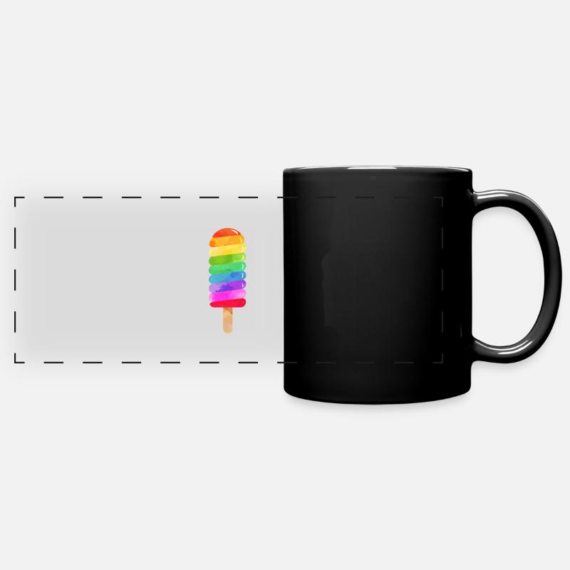 Rainbow water popsicle - Full Colour Panoramic Mug - black