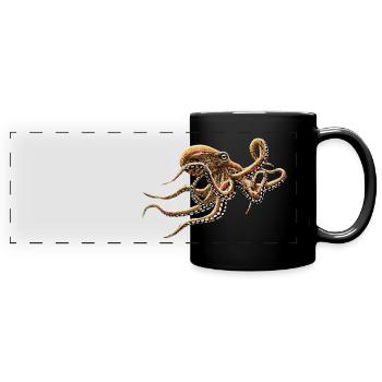 PIEUVRE - Mug panoramique uni - noir - Devant
