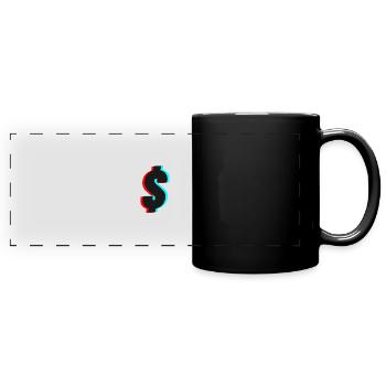 Dollar - Mug panoramique uni - noir - Devant
