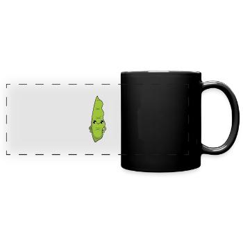 Haricots verts - Mug panoramique uni - noir - Devant