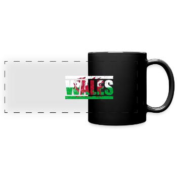 Wales - Full Colour Panoramic Mug - black - Front