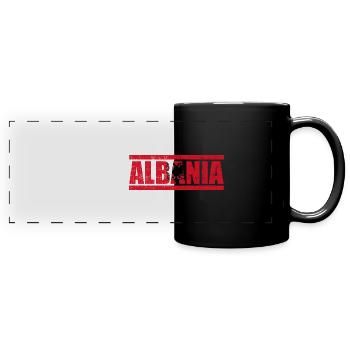Albanien - Panorama-Tasse farbig - Schwarz - Vorne