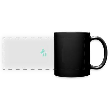 11. Geburtstag Reiten Pferd Reitstall - Panorama-Tasse farbig - Schwarz - Vorne