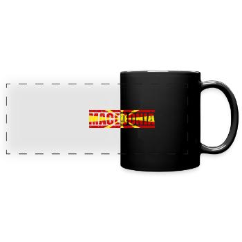Macédoine - Mug panoramique uni - noir - Devant