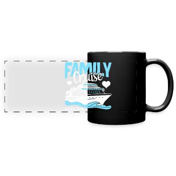 Family Cruise - Full Colour Panoramic Mug - black - Front