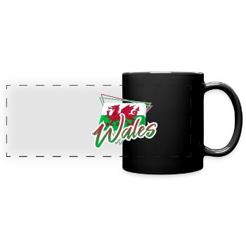 Wales - Full Colour Panoramic Mug - black - Front