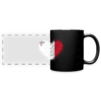 Malta - Panorama-Tasse farbig - Schwarz - Vorne