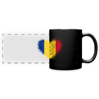 Romania - Full Colour Panoramic Mug - black - Front