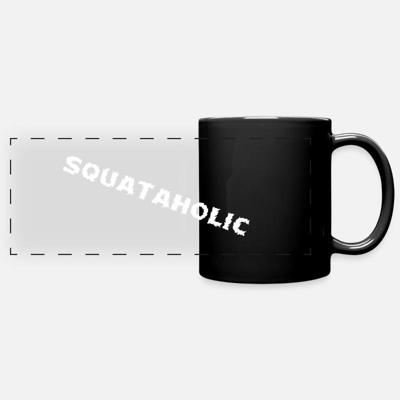 Squataholic - Full Colour Panoramic Mug - black