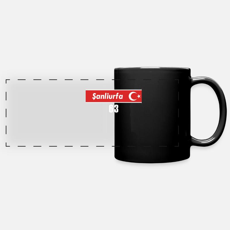 63 Sanliurfa Turkish license plate as a gift - Full Colour Panoramic Mug - black