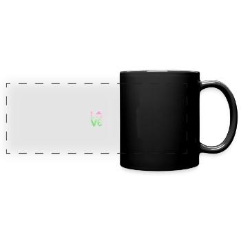 Enten - Panorama-Tasse farbig - Schwarz - Vorne