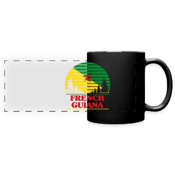 Guyane française - Mug panoramique uni - noir - Devant