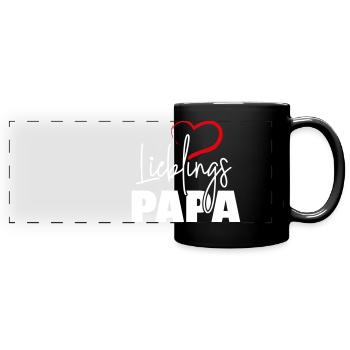 Lieblingspapa - Panorama-Tasse farbig - Schwarz - Vorne