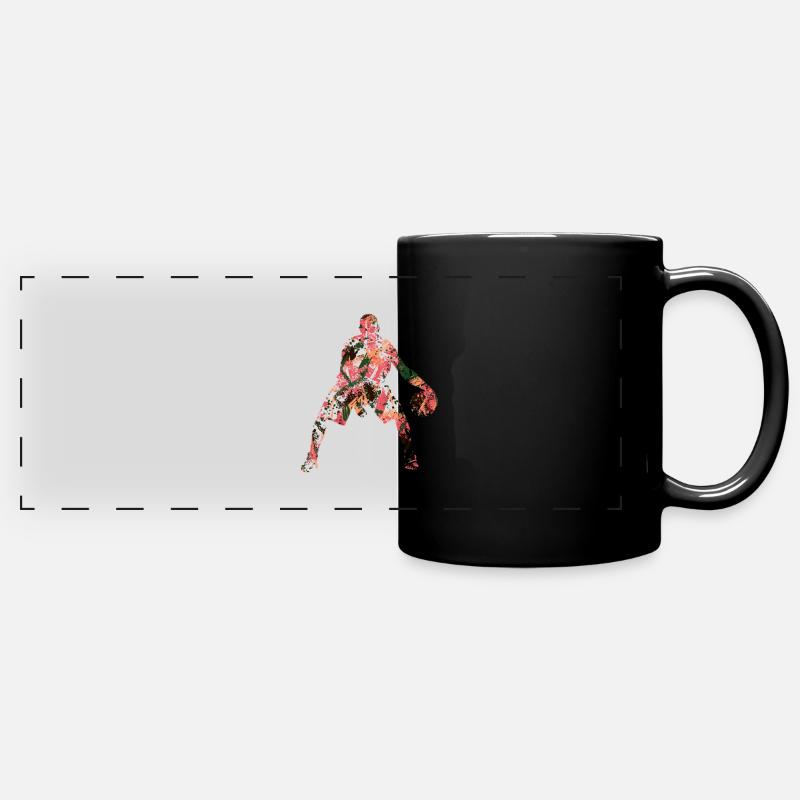Basketball - Panorama-Tasse farbig - Schwarz
