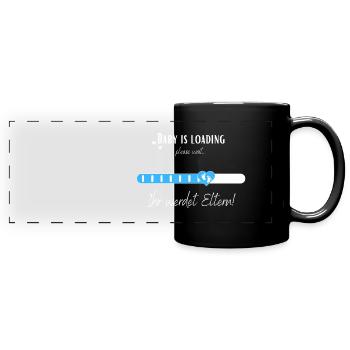 Baby is loading Ihr werdet Eltern! Schwangerschaft - Panorama-Tasse farbig - Schwarz - Vorne