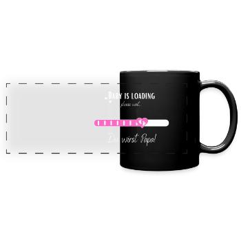 Baby is loading Du wirst Papa! Für Schwangere - Panorama-Tasse farbig - Schwarz - Vorne