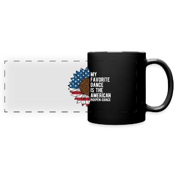 American Indipendance Funny 4th of July Humor - Full Colour Panoramic Mug - black - Front