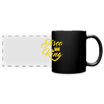 1970s Disco King Shirt / Vintage 70s Dance Party - Full Colour Panoramic Mug - black - Front