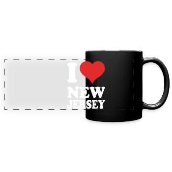 New Jersey - Panorama-Tasse farbig - Schwarz - Vorne