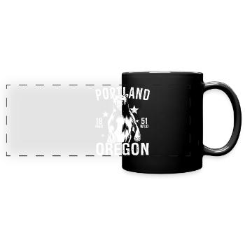 Portland - Panorama-Tasse farbig - Schwarz - Vorne