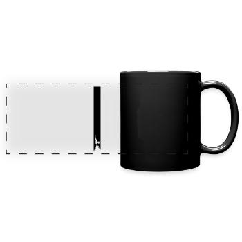 Boulderer - Panorama-Tasse farbig - Schwarz - Vorne