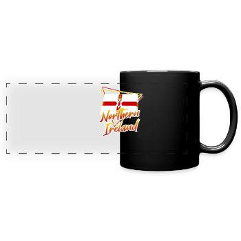 Nordirland - Panorama-Tasse farbig - Schwarz - Vorne
