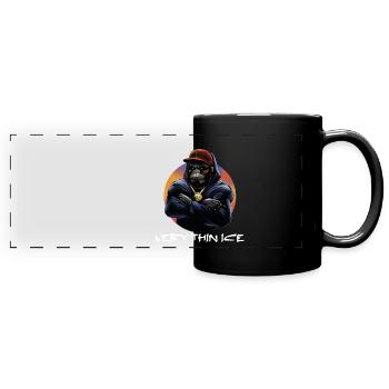 Very Thin Ice / Saying / Coffee Saying - Full Colour Panoramic Mug - black - Front