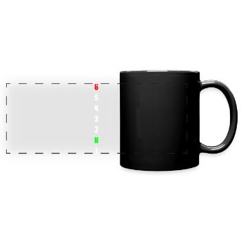 Retro Graphic Motorcycle Rider Motorcyclist Biker - Panorama-Tasse farbig - Schwarz - Vorne