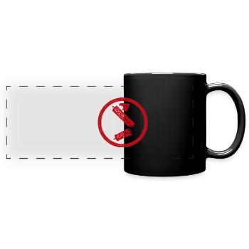 Antifa Symbol Beam Destroyed - Full Colour Panoramic Mug - black - Front
