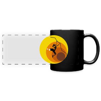 Kletter Sturz-Retro - Panorama-Tasse farbig - Schwarz - Vorne