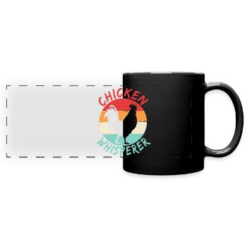 Hühnerflüsterer Chicken Whisperer - Full Colour Panoramic Mug - black - Front
