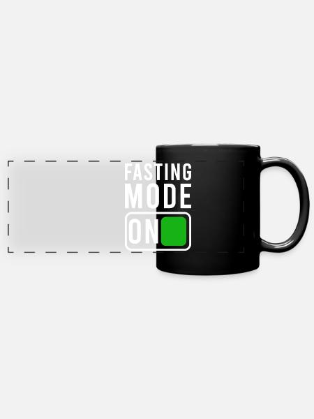 Fastenmodus An Ramadan - Panorama-Tasse farbig - Schwarz