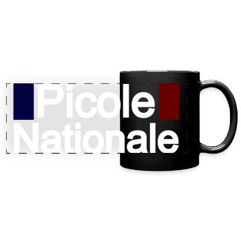 Picole nationale - Mug panoramique uni - noir - Devant