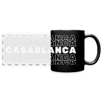 Casablanca Minimalist Voyage Maroc Orient - Mug panoramique uni - noir - Devant